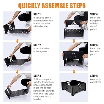 Amazon.com : Portable Plug Fire Pit, 15.8 Inch Collapsible